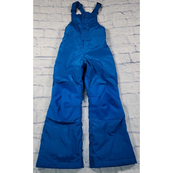 Lands End The Squall YOUTH SIZE 7 Snow Bib Pants Grow-A-Longs Teal Blue Kid - Picture 1 of 11